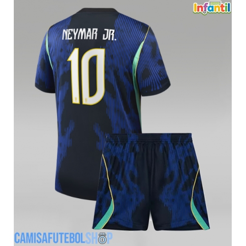 Camisa de time de futebol Brasil Neymar Jr #10 Replicas 2º Equipamento Infantil Mundo 2026 Manga Curta (+ Calças curtas)